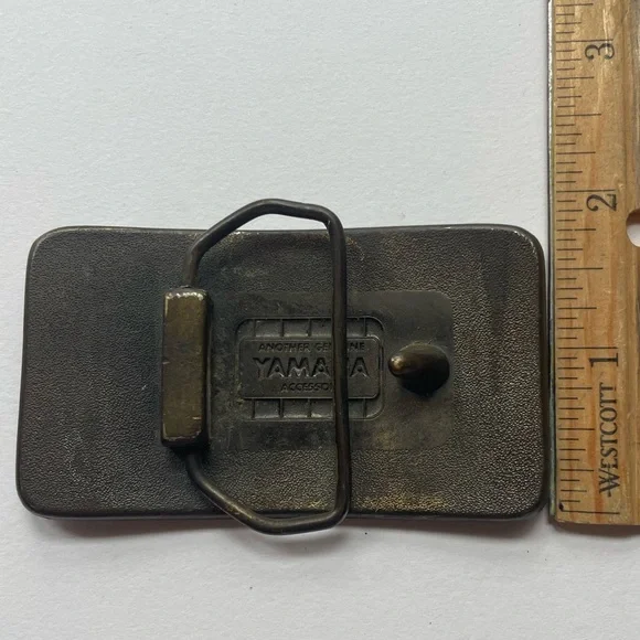 Vintage Brass Yamaha promo Belt Buckle genuine accessory - Picture 4 of 4